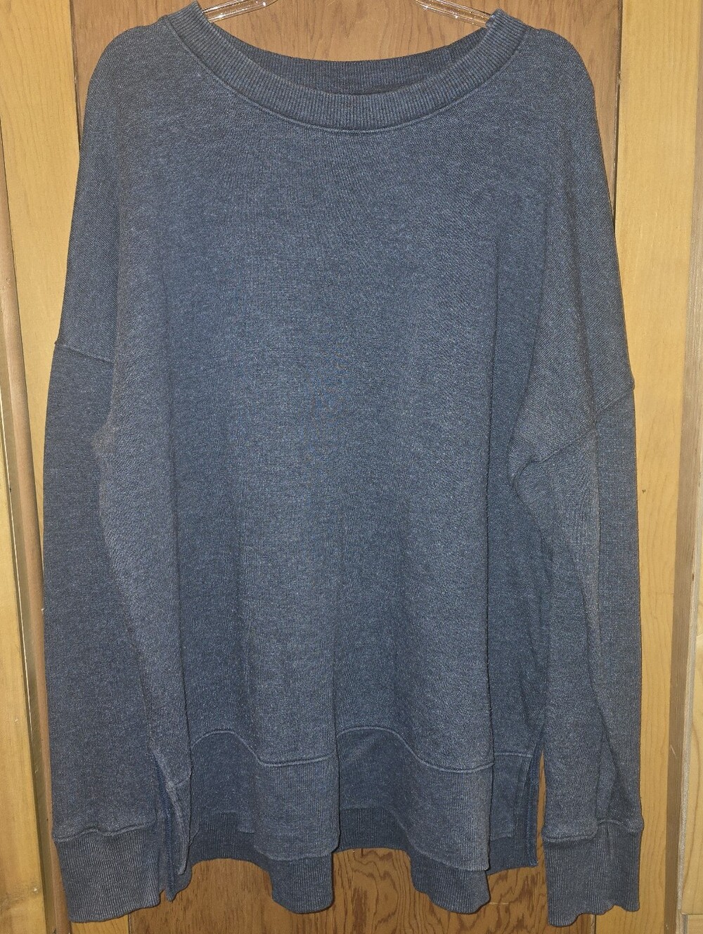 Time and tru large gray high low slit sides sweatshirt